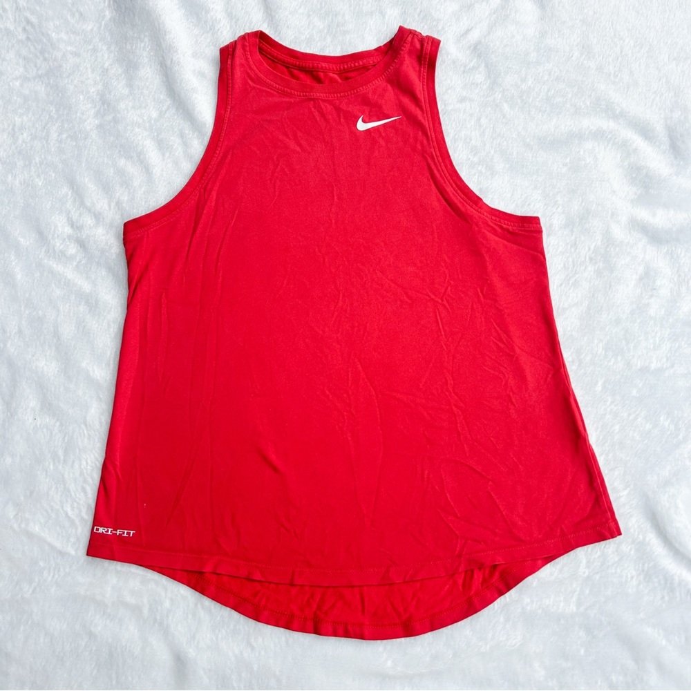 Women’s Red Dri-Fit Sleeveless Nike Tee